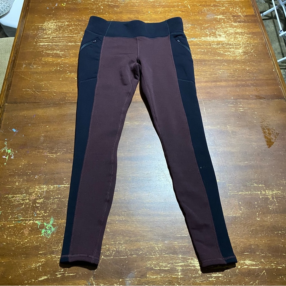 Athlete Women’s Fleece Lined Tight Size Medium W/Pockets Cold Weather Snow